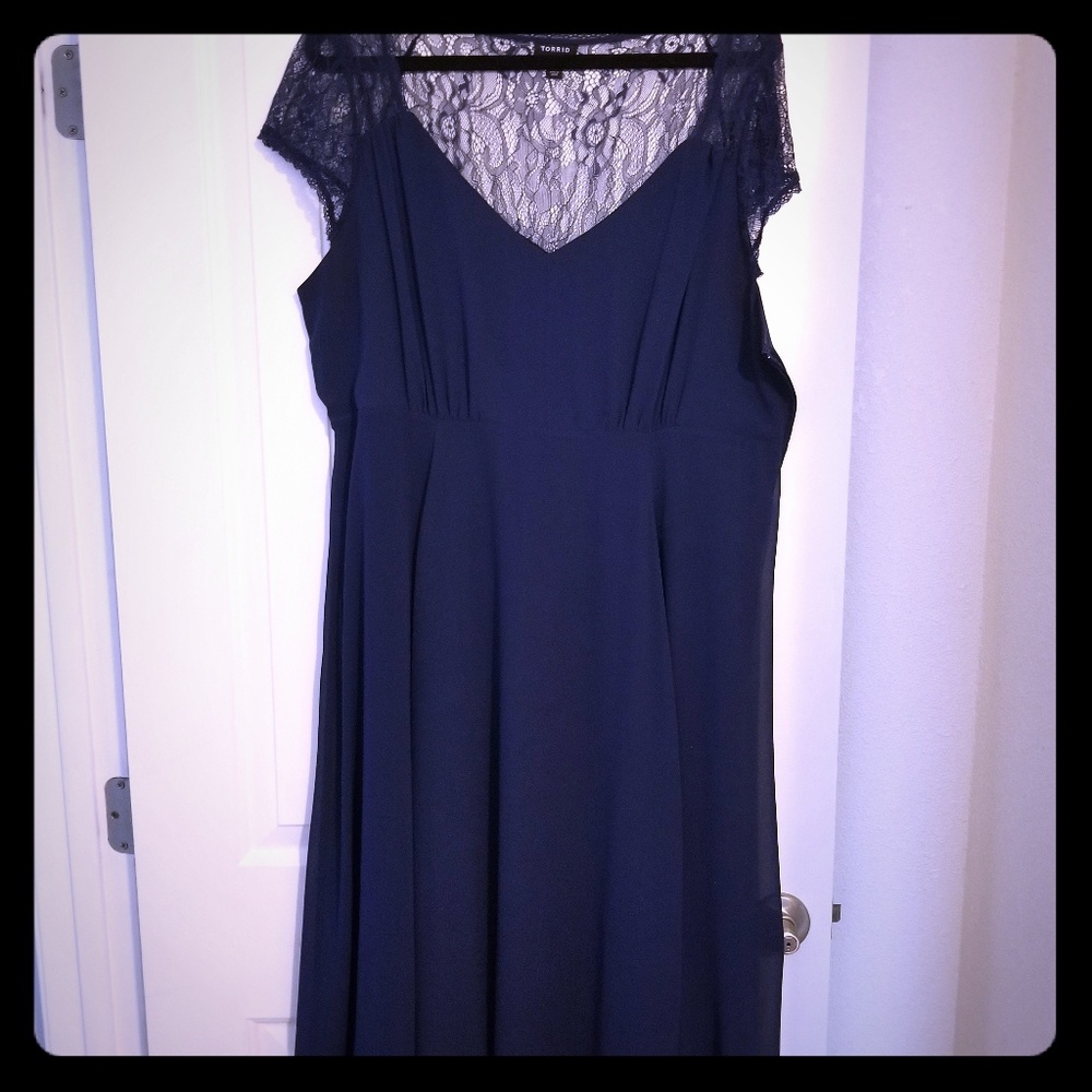 Torrid Midi Dress with lace back